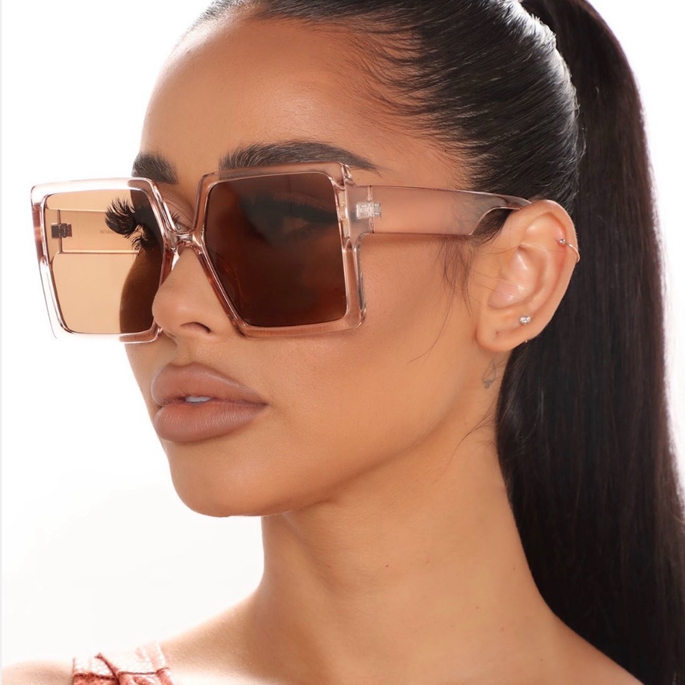 Fashion Nova Square Brown Sunglasses